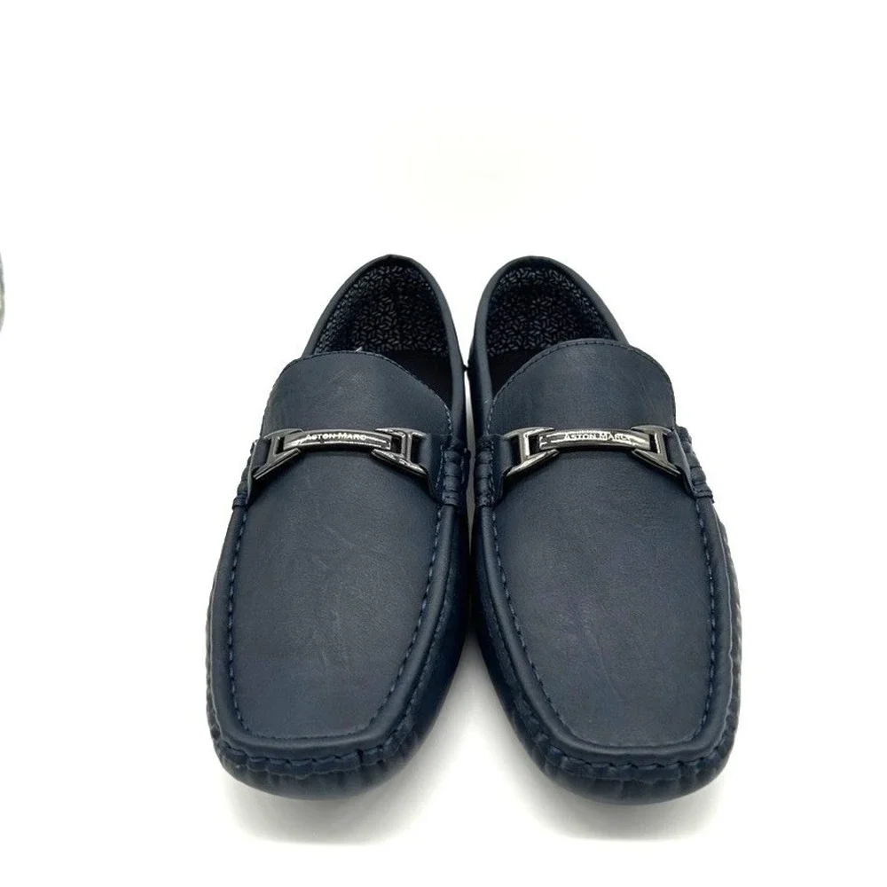 Aston‎ Marc Shoes Men's Size 8M Charter Bit Loafers Navy Open Box
